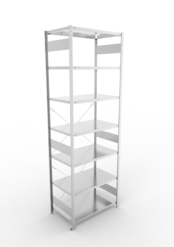 META System-Steckregal CLIP, Höhe x Breite x Tiefe 3000 x 1056 x 636 mm, 7 Böden