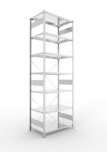 META System-Steckregal CLIP, Höhe x Breite x Tiefe 3000 x 1056 x 636 mm, 7 Böden