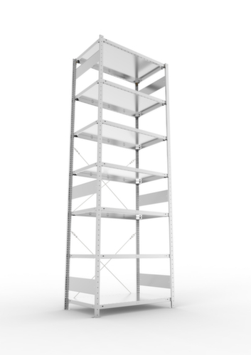 META System-Steckregal CLIP, Höhe x Breite x Tiefe 3000 x 1056 x 636 mm, 7 Böden