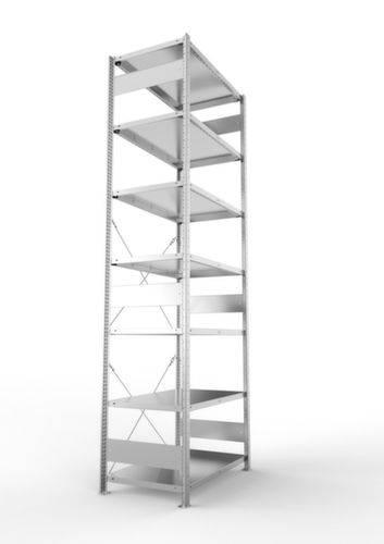 META System-Steckregal CLIP, Höhe x Breite x Tiefe 3000 x 1056 x 636 mm, 7 Böden