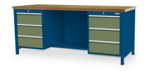 Bedrunka + Hirth Werkbank, 6 Schubladen, 1/2 Ablageboden