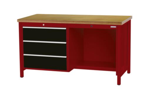 Bedrunka + Hirth Werkbank, 3 Schubladen, 1/2 Ablageboden