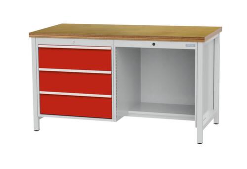 Bedrunka + Hirth Werkbank, 3 Schubladen, 1/2 Ablageboden