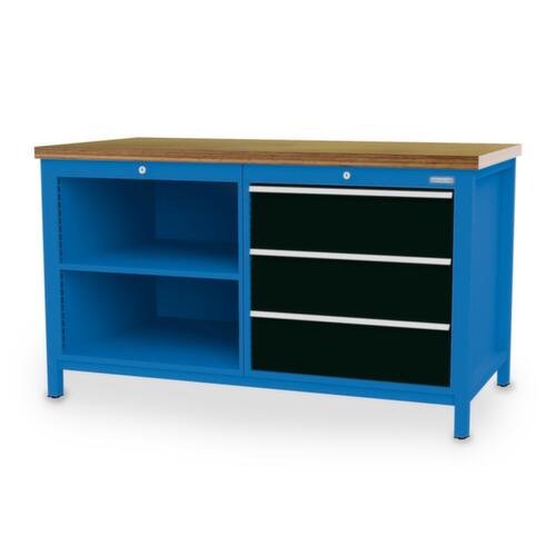 Bedrunka + Hirth Werkbank, 3 Schubladen, 2 Ablageböden