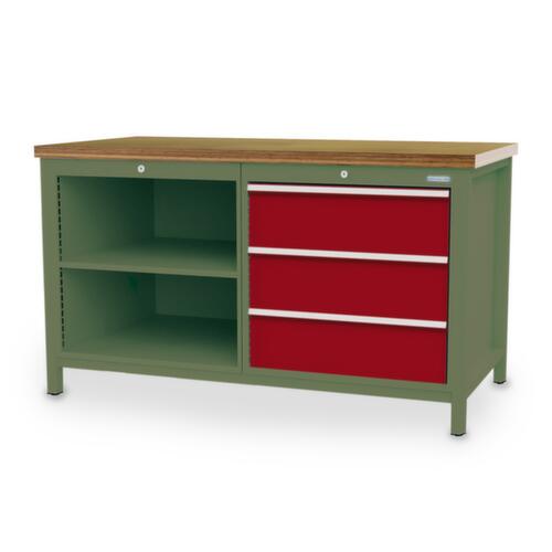 Bedrunka + Hirth Werkbank, 3 Schubladen, 2 Ablageböden