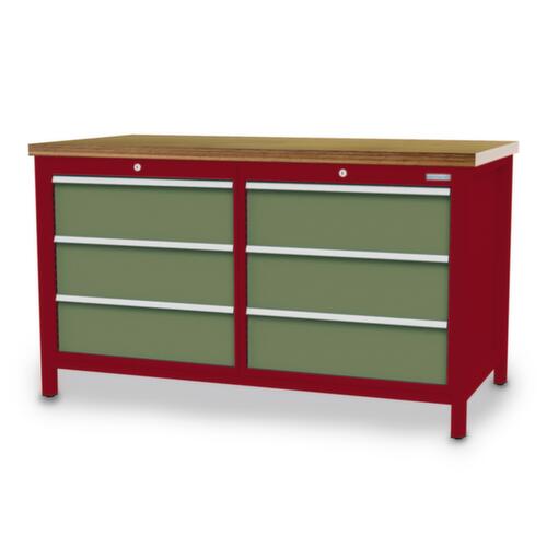 Bedrunka + Hirth Werkbank, 6 Schubladen