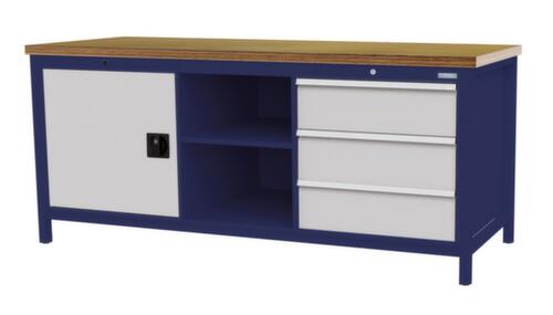Bedrunka + Hirth Werkbank, 3 Schubladen, 1 Schrank, 2 Ablageböden