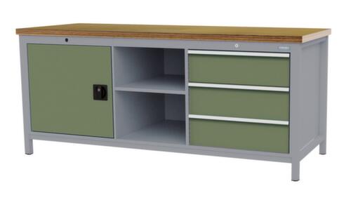 Bedrunka + Hirth Werkbank, 3 Schubladen, 1 Schrank, 2 Ablageböden