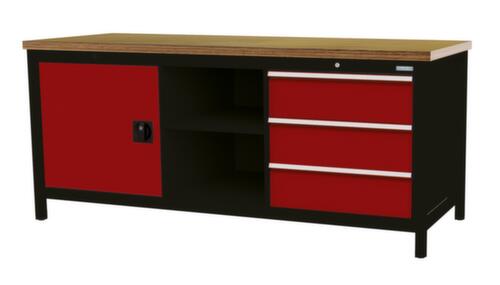 Bedrunka + Hirth Werkbank, 3 Schubladen, 1 Schrank, 2 Ablageböden
