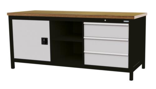 Bedrunka + Hirth Werkbank, 3 Schubladen, 1 Schrank, 2 Ablageböden