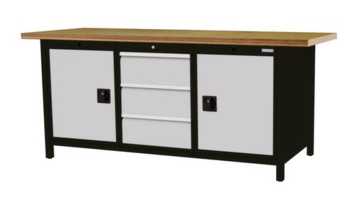 Bedrunka + Hirth Werkbank, 3 Schubladen, 2 Schränke, 2 Ablageböden