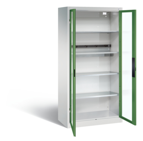 C+P Akkuladeschrank ERGO, RAL7035 Lichtgrau/RAL6011 Resedagrün