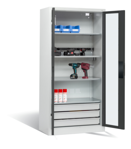 C+P Akkuladeschrank ERGO, RAL7035 Lichtgrau/RAL7016 Anthrazitgrau