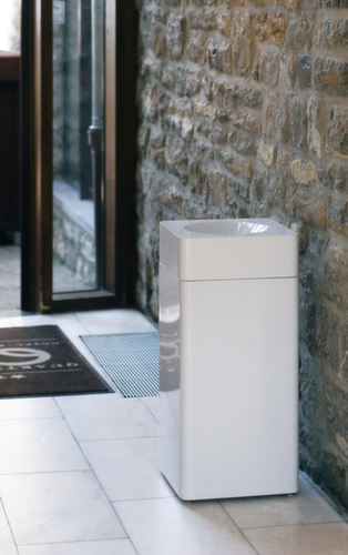 Selbstlöschender Wertstoffbehälter probbax®, 40 l, weiß, Kopfteil weiß