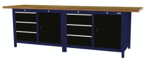 Bedrunka + Hirth Werkbank, 6 Schubladen, 2 Schränke