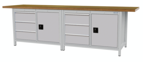 Bedrunka + Hirth Werkbank, 6 Schubladen, 2 Schränke