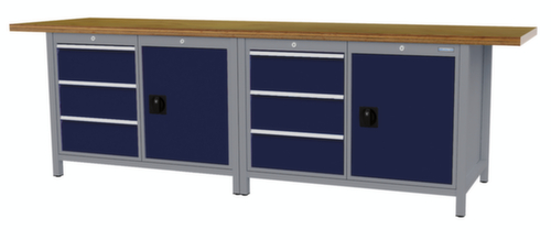 Bedrunka + Hirth Werkbank, 6 Schubladen, 2 Schränke