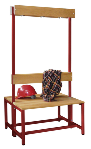 PAVOY Umkleidebank Basis mit Haken und Holzleisten