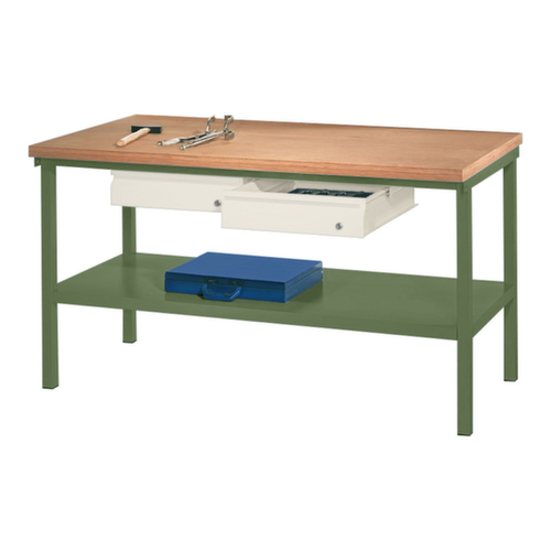 PAVOY Werkbank mit verschiedenen Unterbauten, 2 Schubladen, 1 Ablageboden