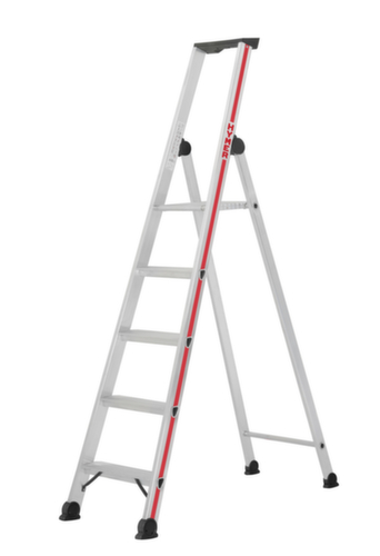 Hymer Stufenstehleiter 4126 mit Plattform, 7 profilierte Stufen