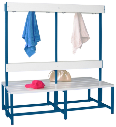 PAVOY Umkleidebank Basis mit Haken und Kunststoffleisten