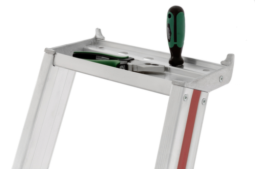 Hymer Stufenstehleiter 8026 mit Plattform, 10 rutschsicher profilierte Stufen