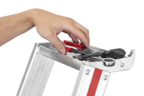 Hymer Stufenstehleiter 8026 mit Plattform, 10 rutschsicher profilierte Stufen