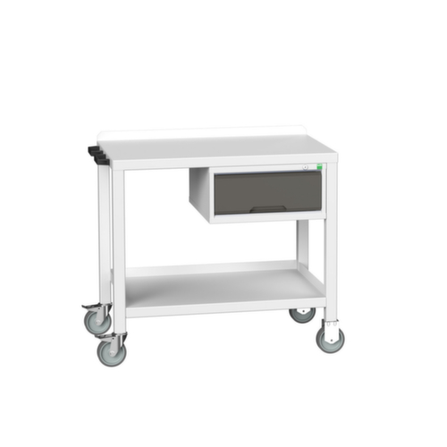 bott Mobile Werkbank verso, 1 Schublade, 1 Ablageboden, 1 Schiebebügel, RAL7035 Lichtgrau/RAL7016 Anthrazitgrau