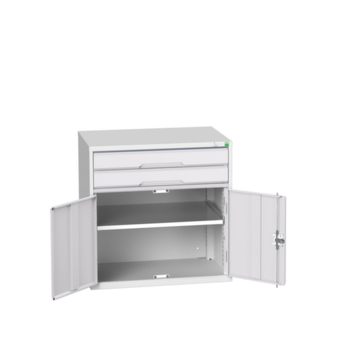 bott Schubladenschrank verso mit Flügeltür, 2 Schublade(n), RAL7035 Lichtgrau/RAL7035 Lichtgrau