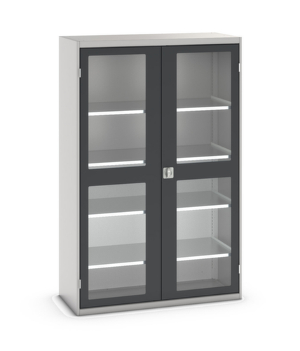 bott Flügeltürenschrank verso mit Sichtfenstern, Breite 1300 mm