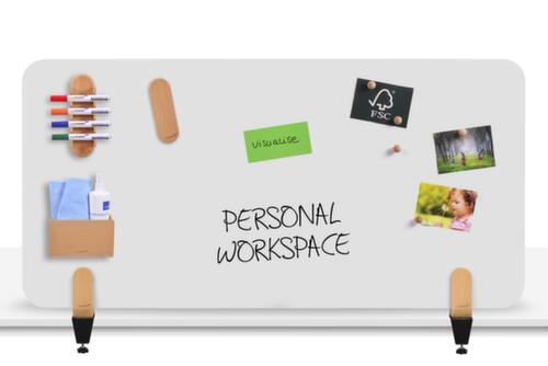 Legamaster Emaillierte Tischtrennwand ELEMENTS, Höhe x Breite 600 x 1200 mm, Wand weiß