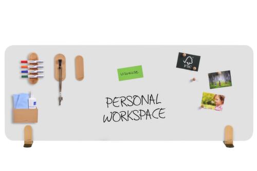 Legamaster Emaillierte Tischtrennwand ELEMENTS, Höhe x Breite 600 x 1600 mm, Wand weiß