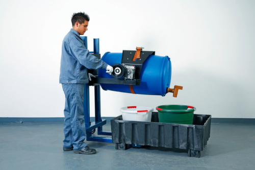 Fassheberoller Servo mit Greifmechanismus, 300 kg Traglast