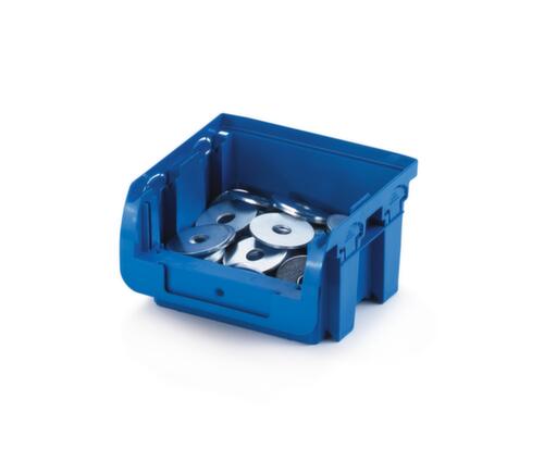 Sichtlagerkasten Basis, blau, Tiefe 100 mm, Polypropylen