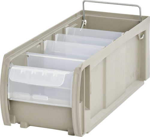 BITO Sichtlagerkasten 41514SFC mit Schiebescheibe, grau, Tiefe 400 mm, Sunflower Compound (SFC)