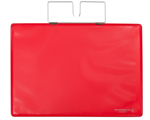 tarifold Kennzeichnungstasche, DIN A4, zum Aufhängen mit Inox-Halterung