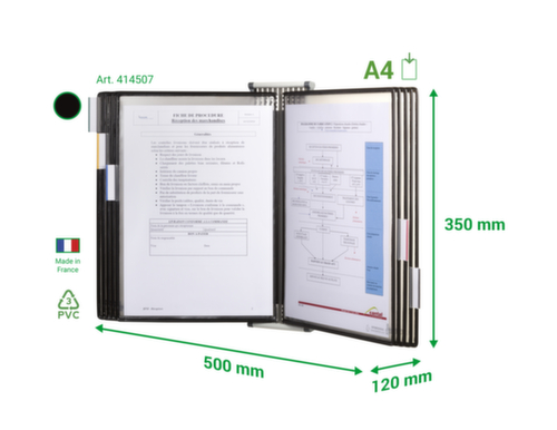 tarifold Antibakterielles Sichttafel-System, mit 10 Sichttafeln in DIN A4