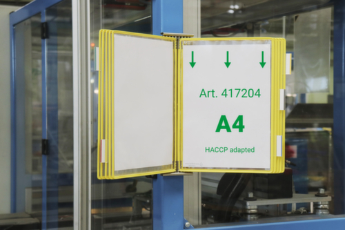 tarifold Sichttafelsystem zur Wandmontage, mit 10 Sichttafeln in DIN A4