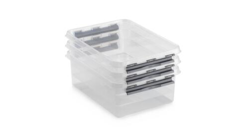Aufbewahrungsbox ECO, transparent, Inhalt 120 l, Deckel