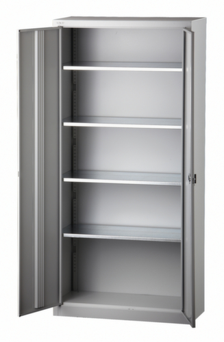 Bisley Aktenschrank Universal, 5 Ordnerhöhen, lichtgrau/oxfordblau