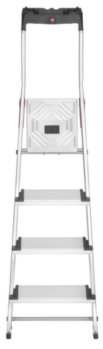 Hailo Einseitige Stufenstehleiter ComfortLine L80 mit XXL-Stufen, 4 extra tiefe Riffelblechstufen