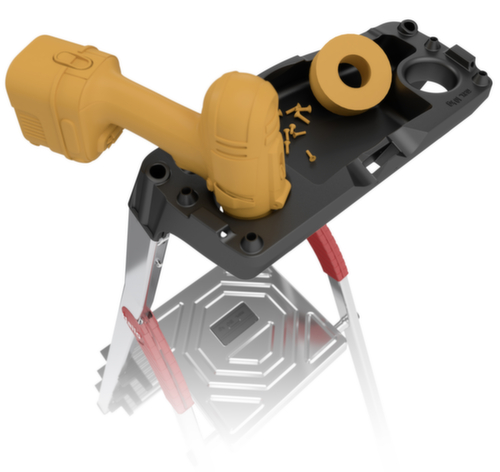 Hailo Einseitige Stufenstehleiter StandardLine L60 mit Ablageschale, 7 Riffelblechstufe(n)