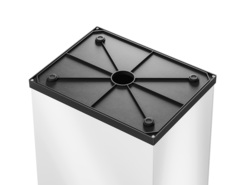 Hailo Abfallbehälter Big-Box Swing XL mit selbstschließendem Schwingdeckel, 52 l, weiß