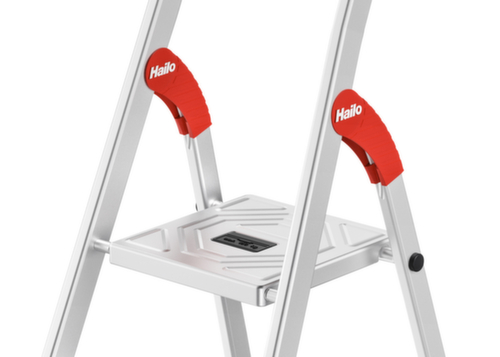Hailo Einseitige Stufenstehleiter StandardLine L60 mit Ablageschale, 7 Riffelblechstufe(n)