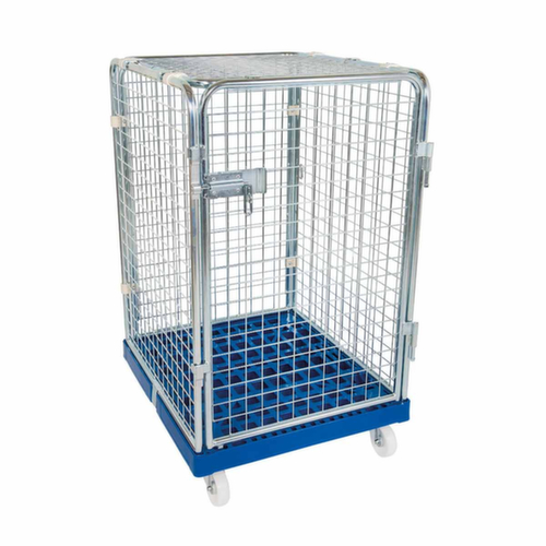 Niedriger Sicherheitsrollbehälter rolltainer® ADB, Traglast 500 kg, Länge x Breite 815 x 724 mm