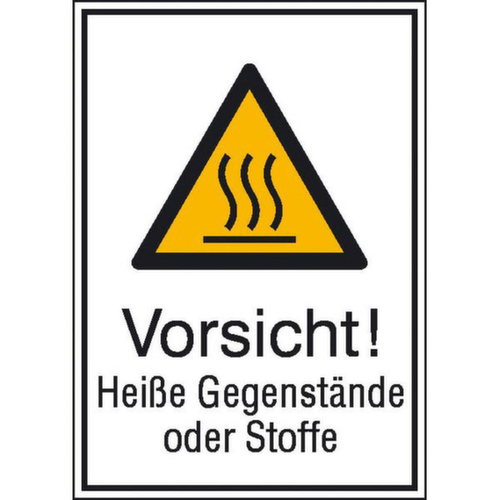 Warnkombischild SafetyMarking® "Vorsicht! Heiße Gegenstände oder Stoffe"