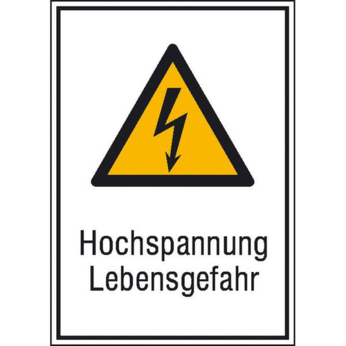 Warnkombischild SafetyMarking® "Hochspannung Lebensgefahr"