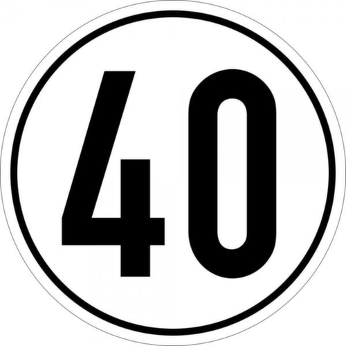 Geschwindigkeitsbegrenzung SafetyMarking® 40 km/h gemäß StVZO