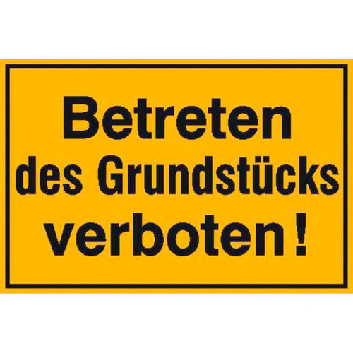 Verbotsschild SafetyMarking®, "Betreten des Grundstücks verboten"