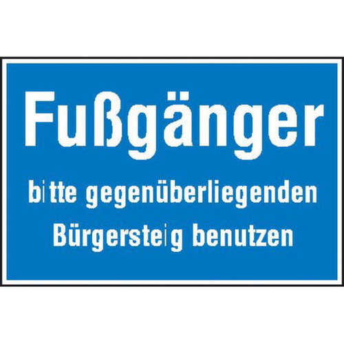 Hinweisschild SafetyMarking® für Baustellen, "Fußgänger"
